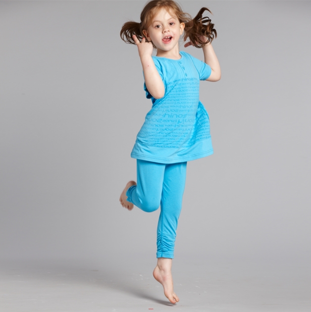 小蓝象小童短袖长裙上衣长裤套装