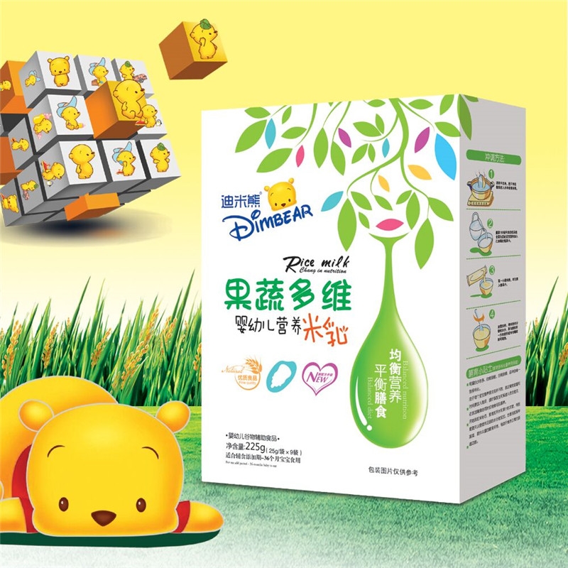 迪米熊果蔬多维幼儿营养米乳225g