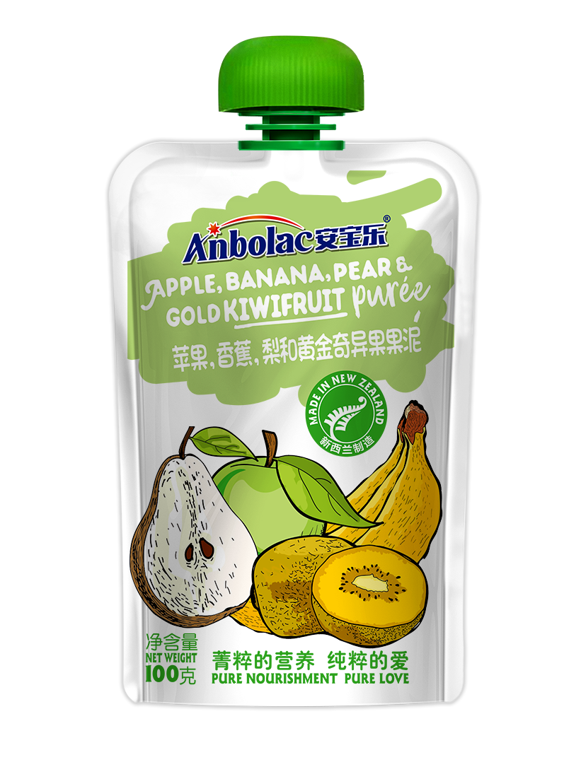 安宝乐 苹果香蕉梨黄金奇异果果泥