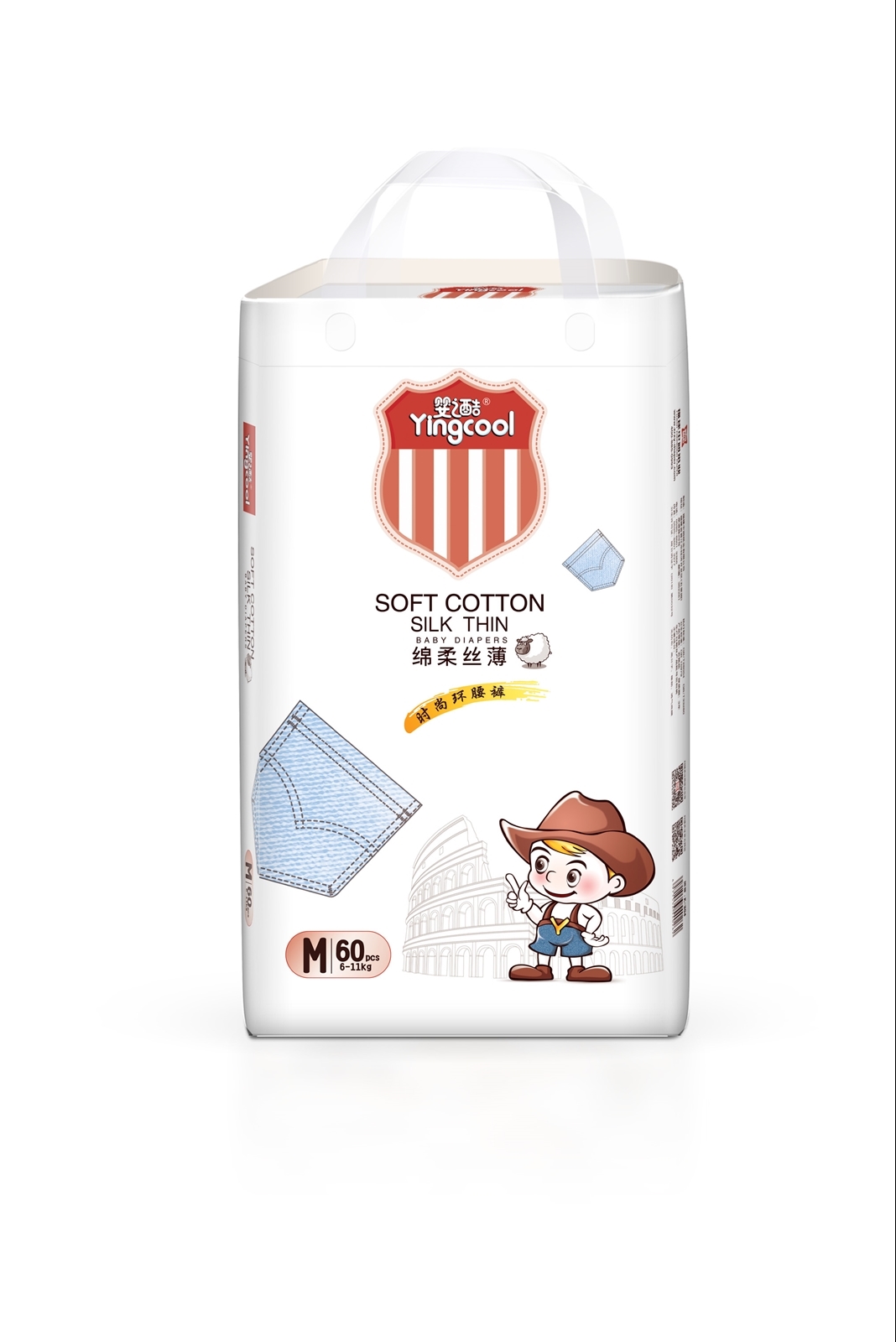 婴之酷绵柔丝薄纸尿裤M码