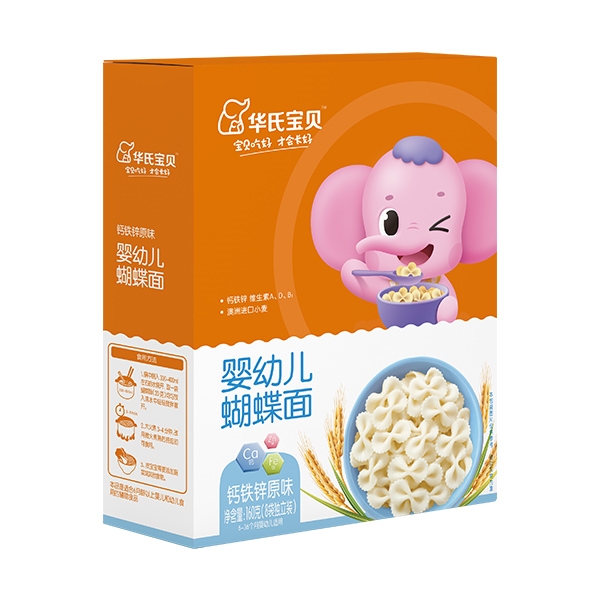 华氏宝贝幼儿蝴蝶面（钙铁锌原味）
