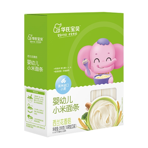 华氏宝贝婴幼儿小米面条（西兰花香菇）