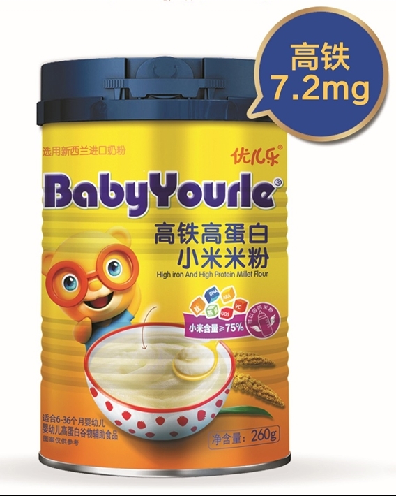 优儿乐高铁高蛋白小米米粉