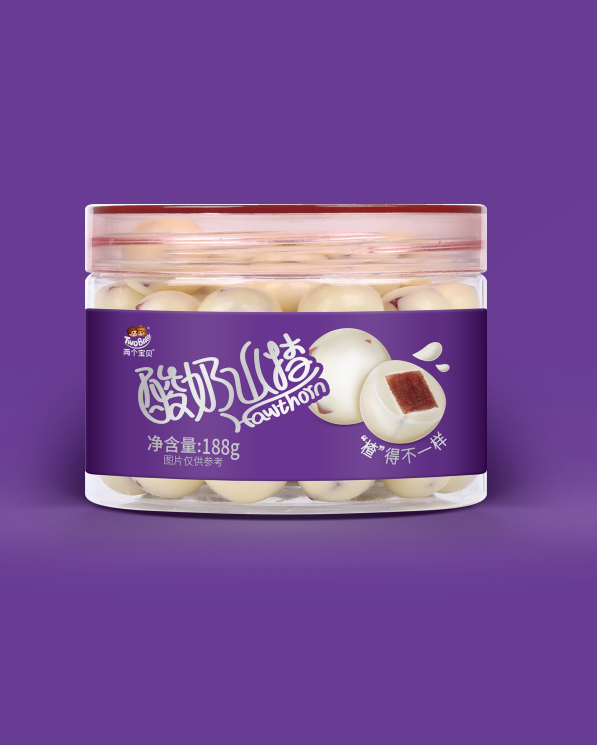 两个宝贝酸奶山楂透明罐装188g