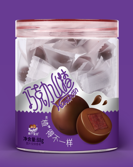 两个宝贝巧克力山楂 小袋分食罐装88g