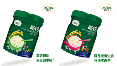 欧贝可益生菌奶米粉系列