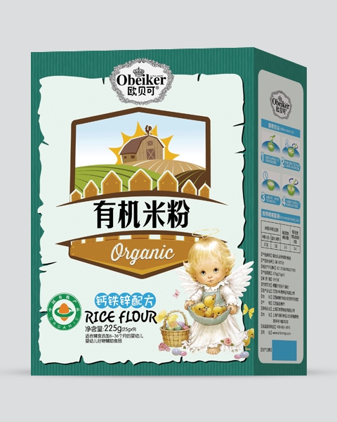 欧贝可有机营养米粉钙铁锌配方（盒装）