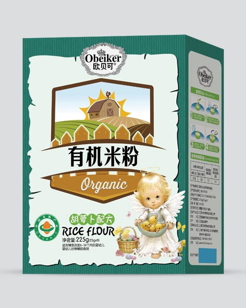 欧贝可有机营养米粉胡萝卜配方（盒装）