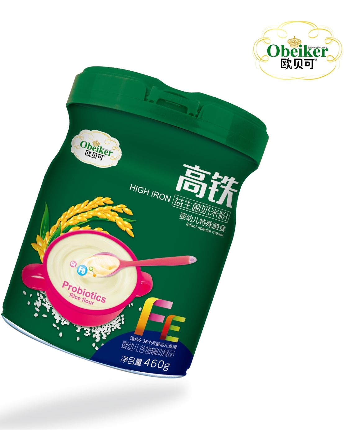 欧贝可高铁益生菌奶米粉