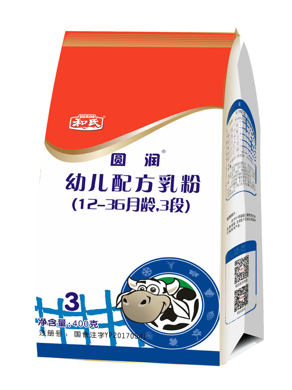 和氏圆润幼儿配方乳粉400克3段