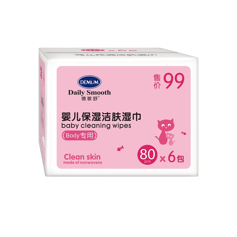 德敏舒婴幼儿保湿洁肤湿巾80片×6